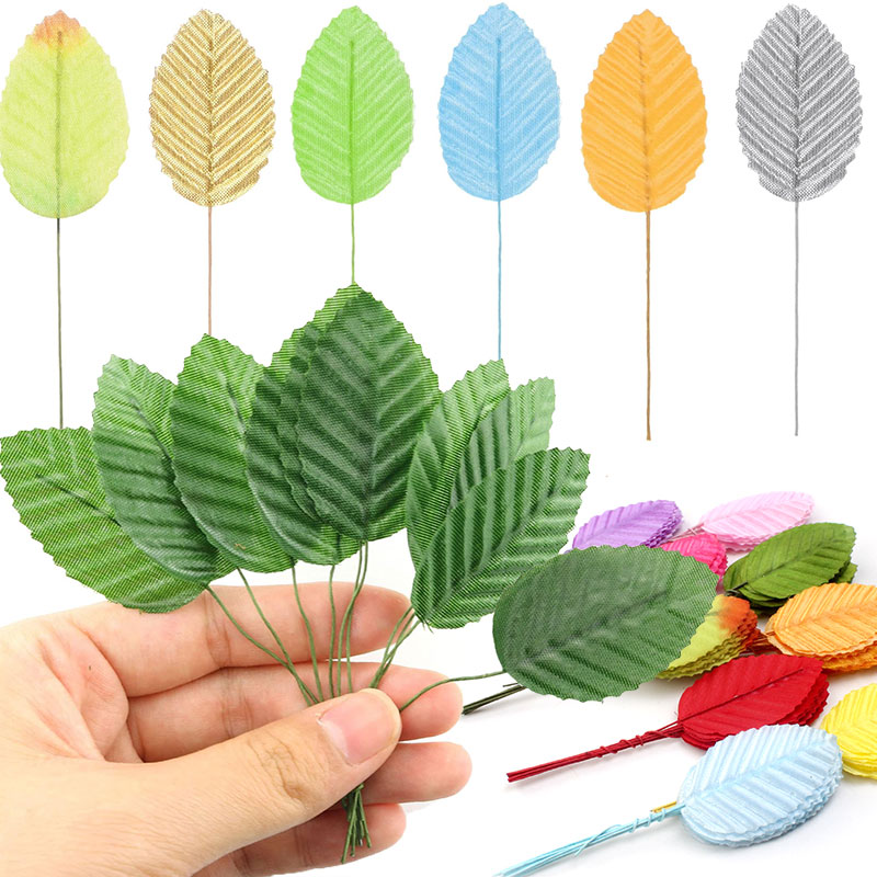 Artificial Hanging Plants - 50/100/200 pçs folhas de rosa de