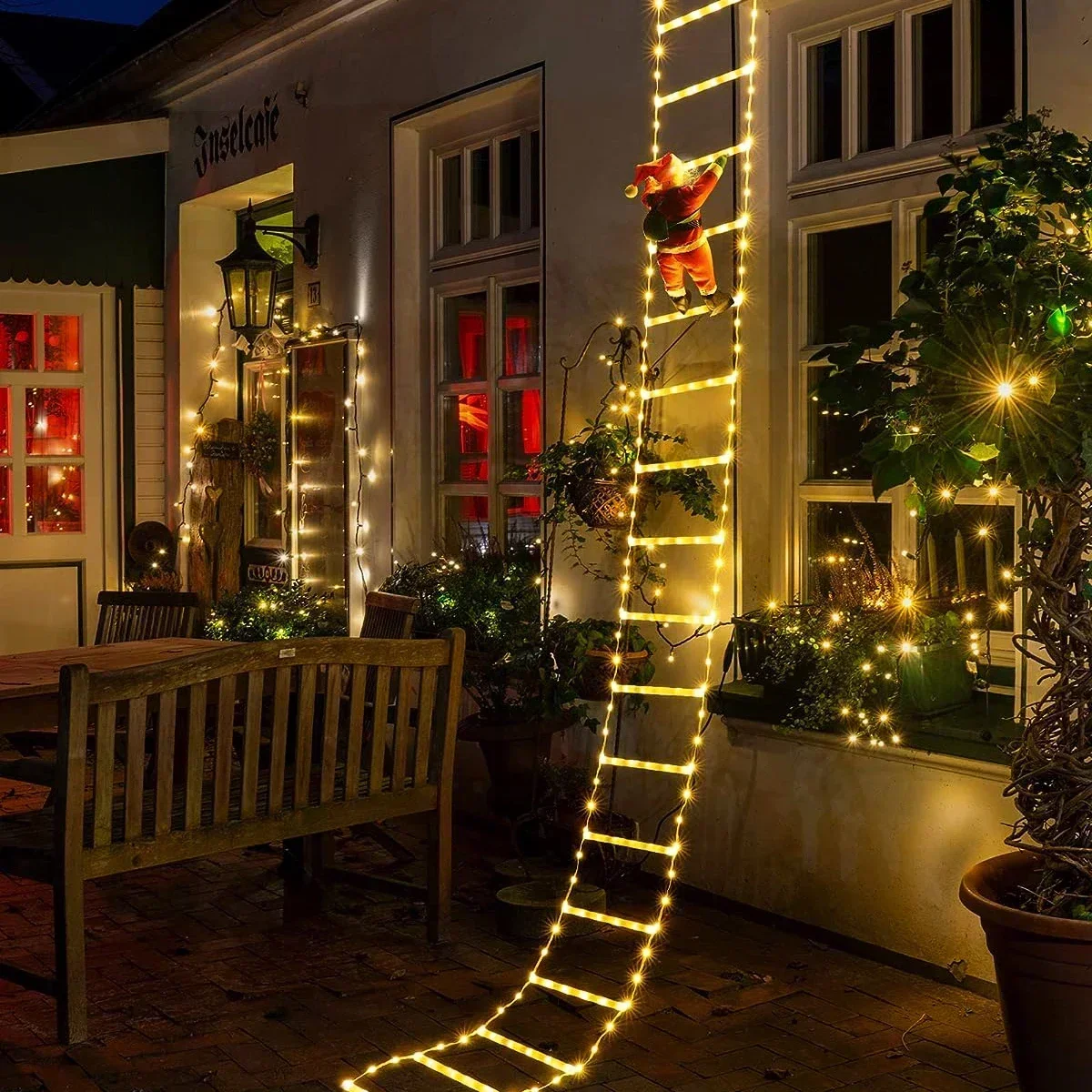 Home Decor Xmas Tree - LED Ladder Light para Decoração de