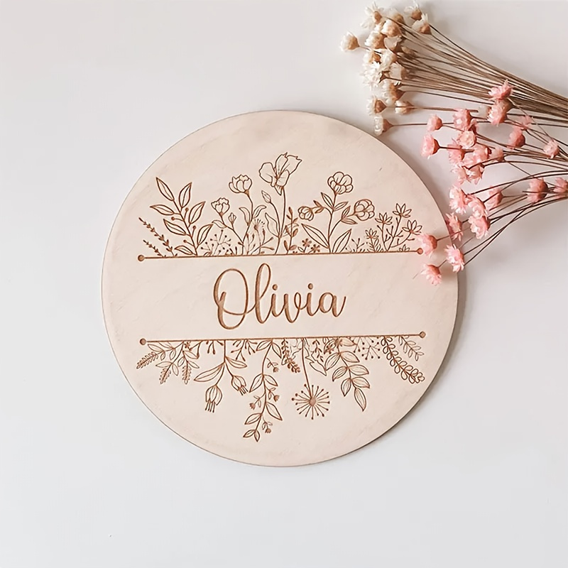 Home Decor Rustic - Placa de Nome Personalizada com Gravação