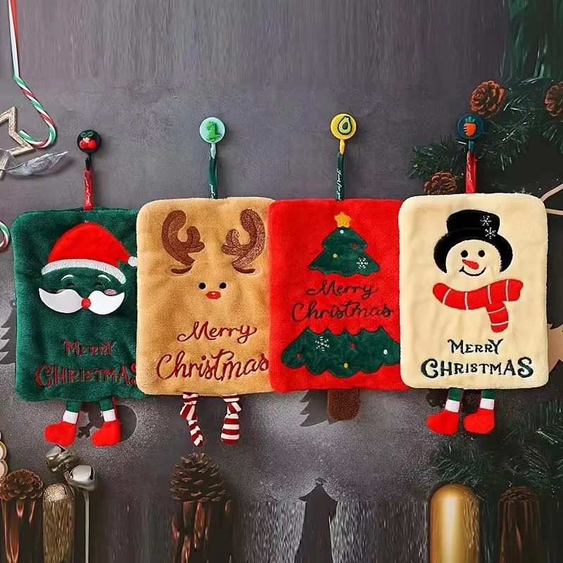 Home Decor Xmas Tree - Toalha de Mão de Natal para