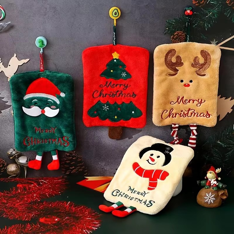 Home Decor Xmas Tree - Toalha de Mão de Natal em
