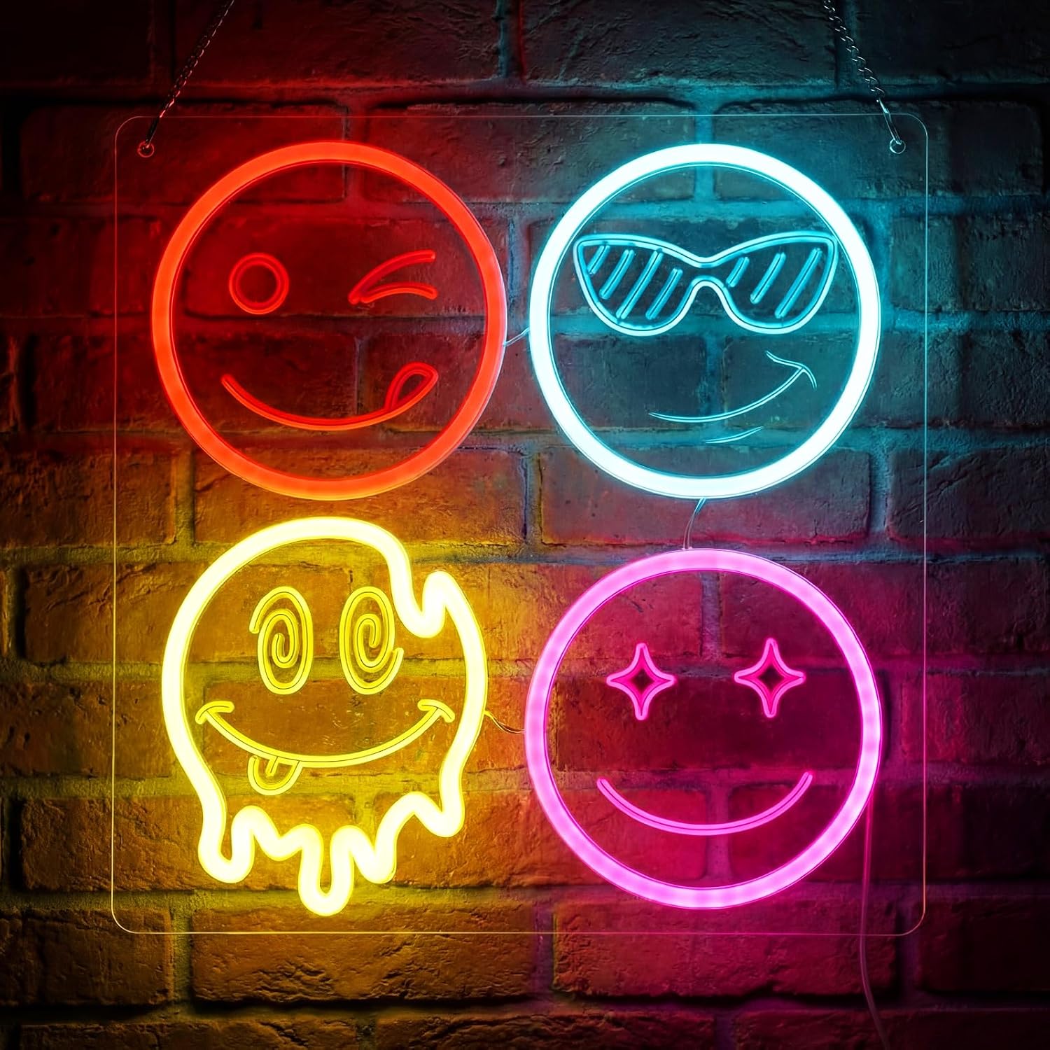 Home Decor Emoji - Luminária LED Neon com Emoji de