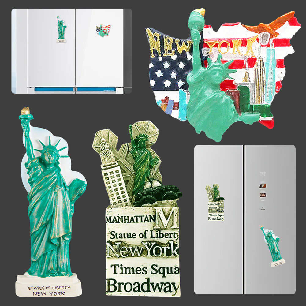 Home Decor New York - América estátua da liberdade 3d geladeira