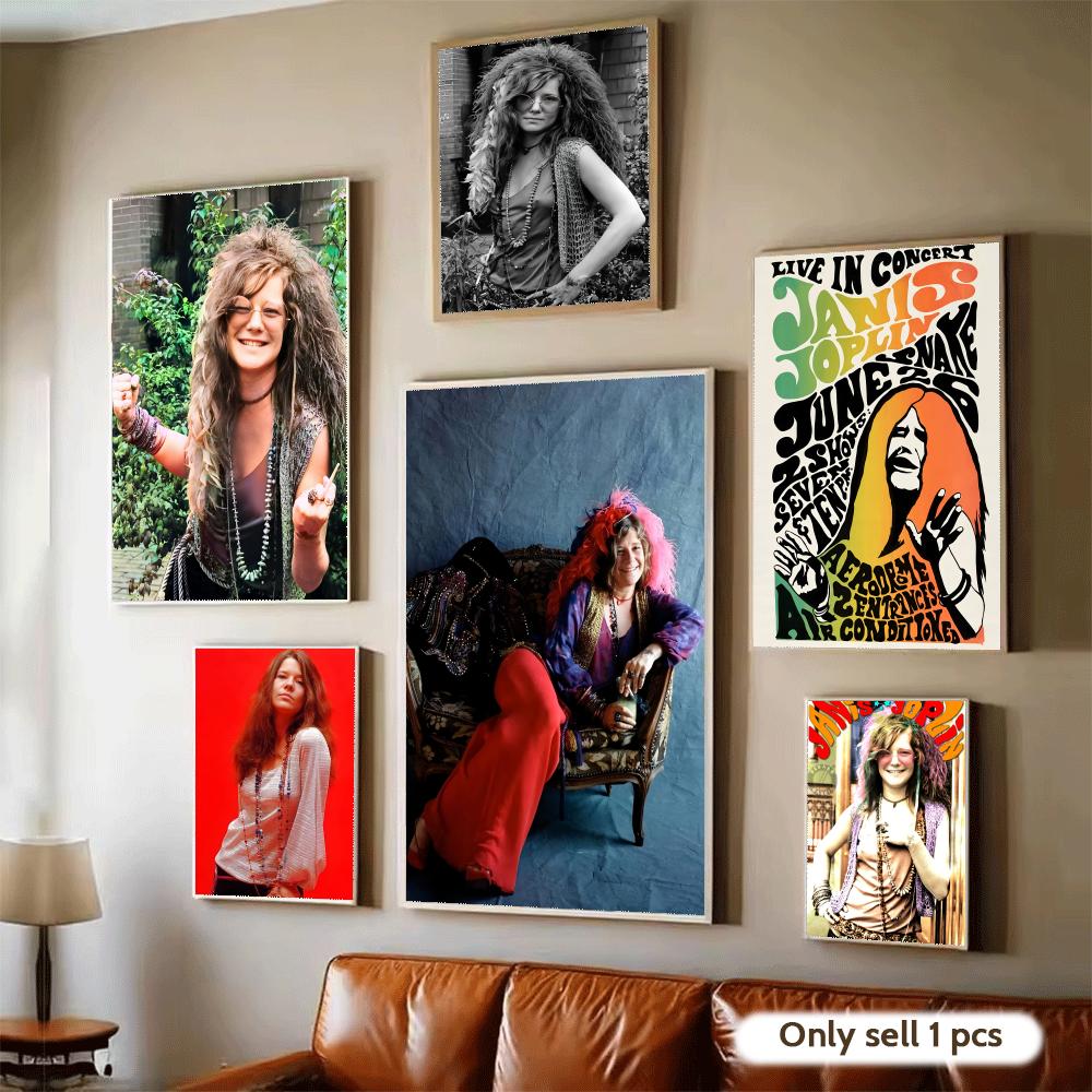 Home Decor Living Room Ideas - Pôster da cantora americana J-Janis Joplin,