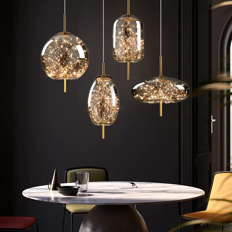Hanging Moon Lamp - Nordic luxo todo o dia estrela