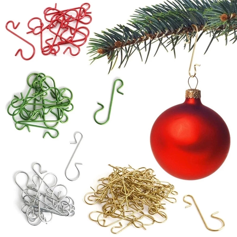 Home Decor Xmas Tree - Aço inoxidável S-Shaped Natal Ornamento Ganchos,