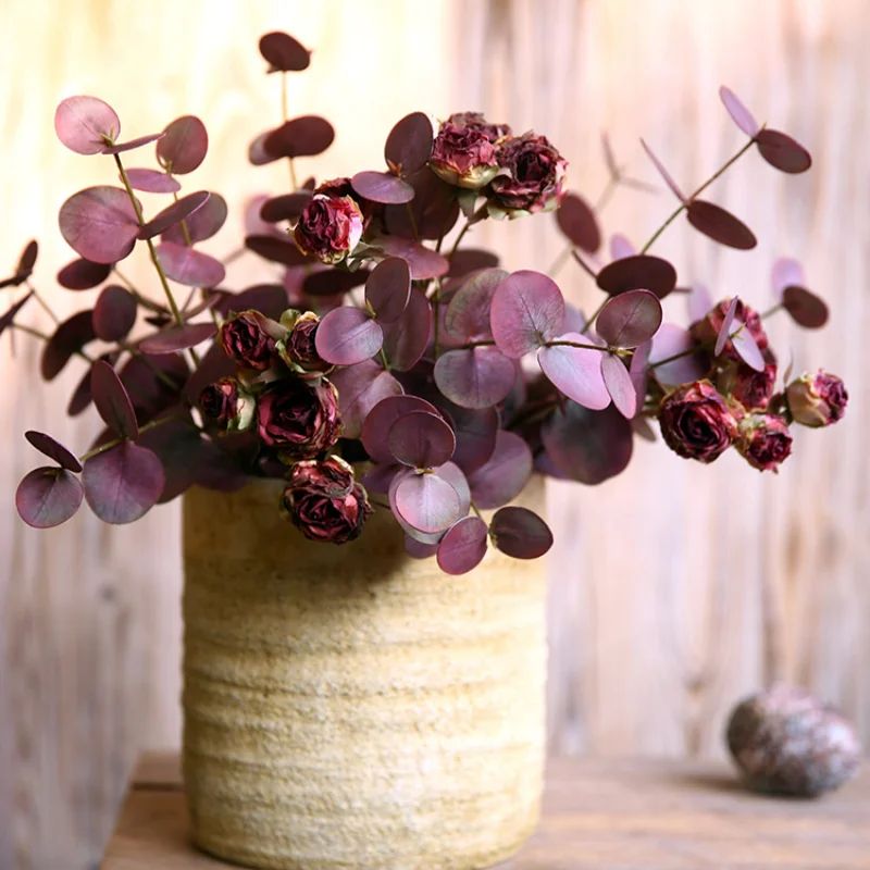 Artificial Hanging Plants - 50cm fresco 3 garfo sentir eucalipto