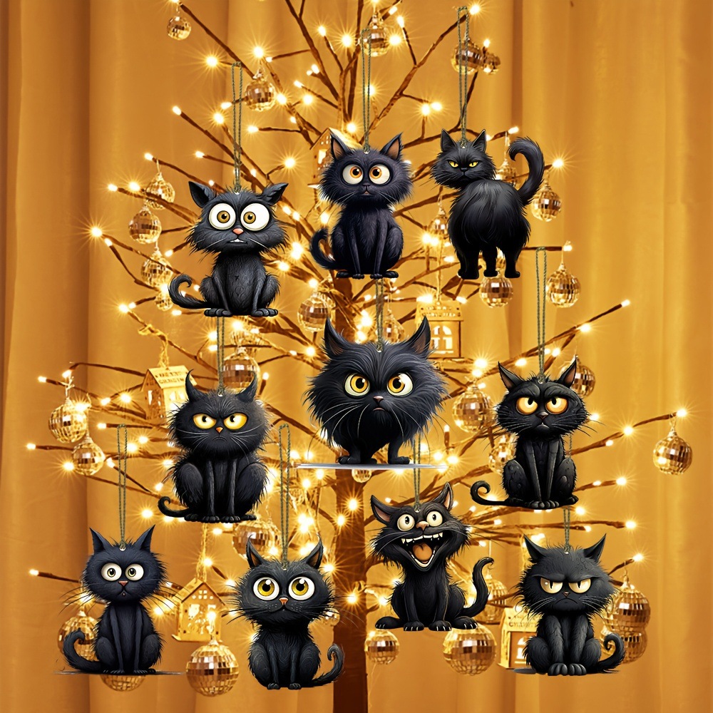 Home Decor Emoji - Ornamento de suspensão de madeira artesanal