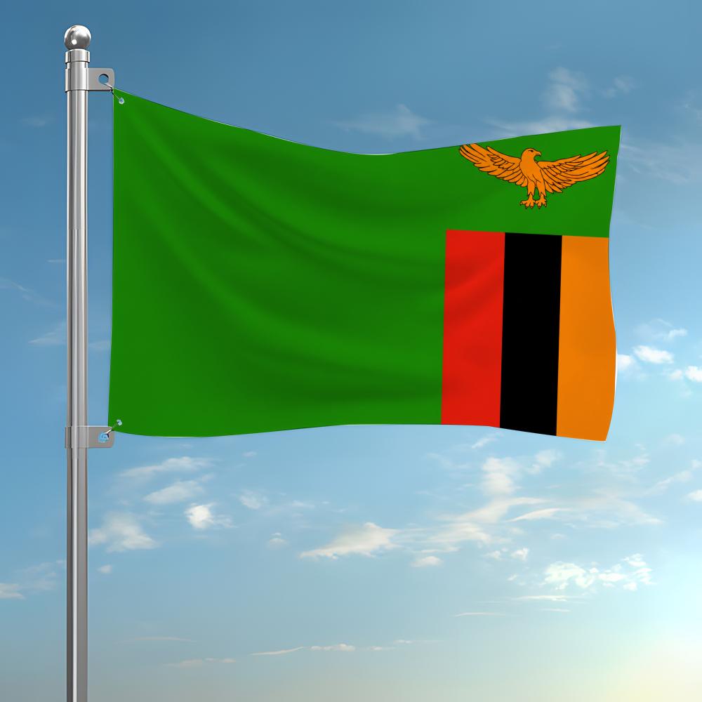 Home Decor Zambia - Tapeçaria decorativa com bandeira personalizada da