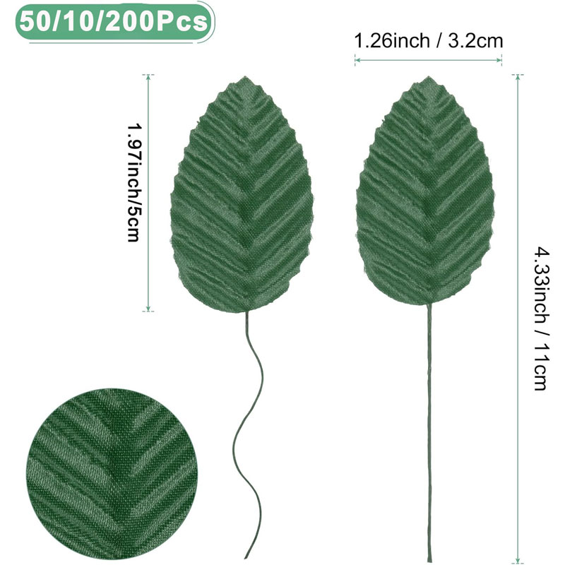 50/100/200 pçs folhas de rosa  - Artificial Hanging Plants avaliação e preço