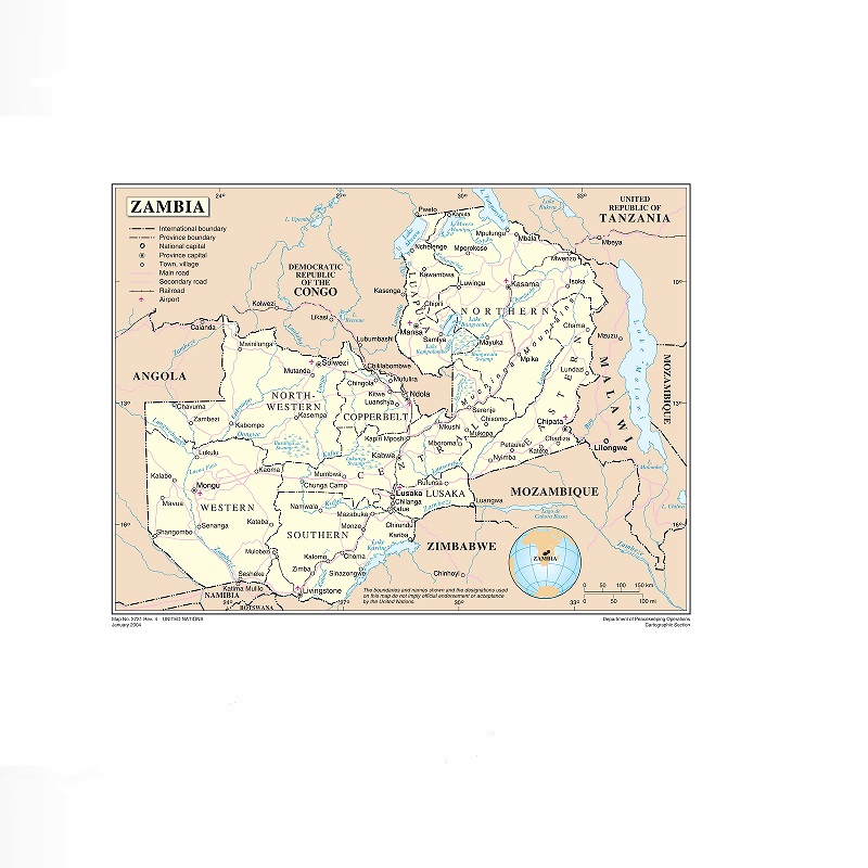 Mapa da Zâmbia, impressão em t - Home Decor Zambia avaliação e preço