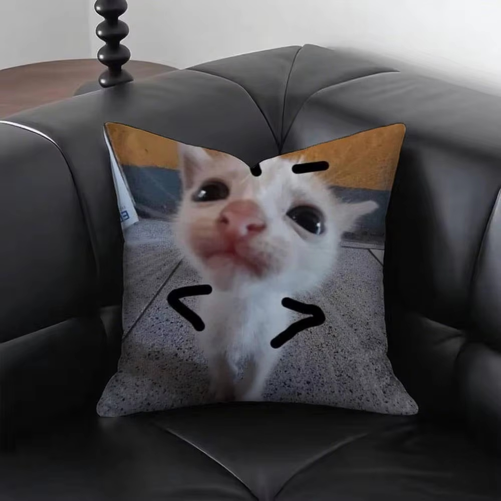 Engraçado gato m-meme capa de  - Home Decor Emoji avaliação e preço