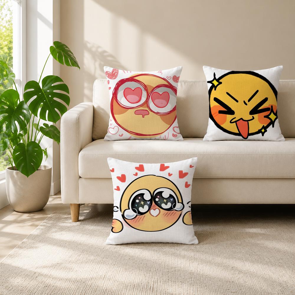 Capa de Almofada Amarela Fofa  - Home Decor Emoji avaliação e preço
