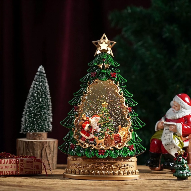 Caixa de Música Globo de Neve  - Home Decor Xmas Tree avaliação e preço