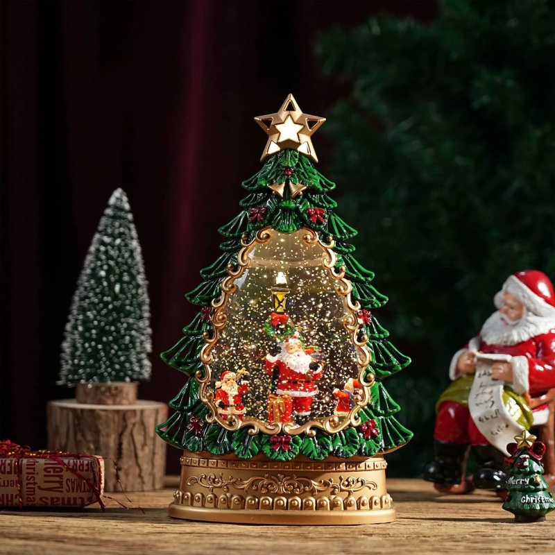 Caixa de Música Globo de Neve  - Home Decor Xmas Tree avaliação e preço