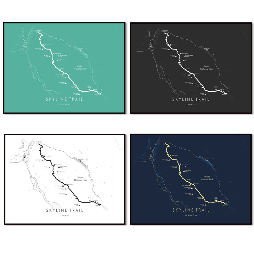 Mapa do Trilha do Skyline, pôs - Home Decor Canada avaliação e preço