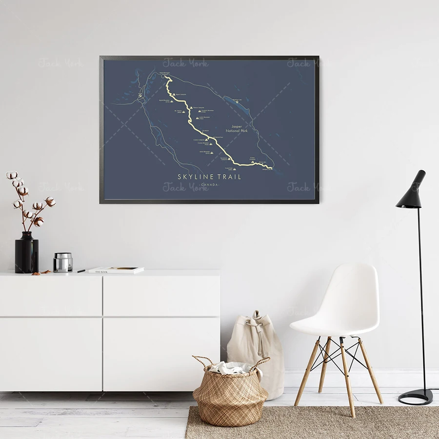 Mapa do Trilha do Skyline, pôs - Home Decor Canada avaliação e preço