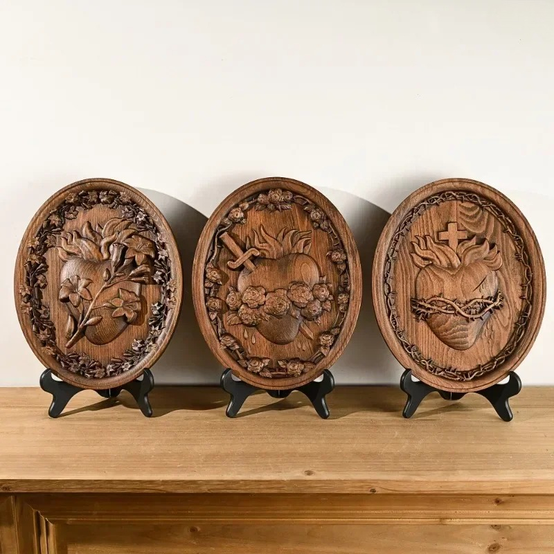 Escultura em Madeira Sagrado C - Home Decor Rustic avaliação e preço