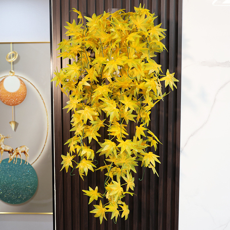 Parede de folha de bordo artif - Artificial Hanging Plants avaliação e preço