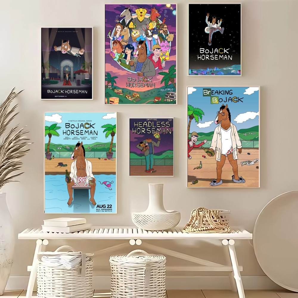 B-BoJack Cartoon H-Horseman Po - Home Decor Living Room Ideas avaliação e preço