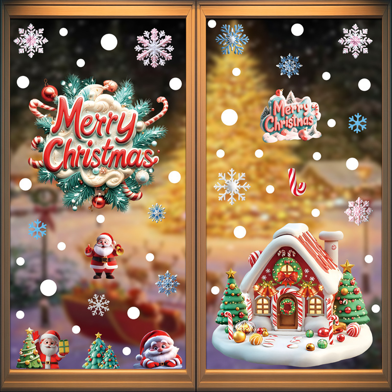 Natal festivo pvc adesivos de  - Home Decor Xmas Tree avaliação e preço
