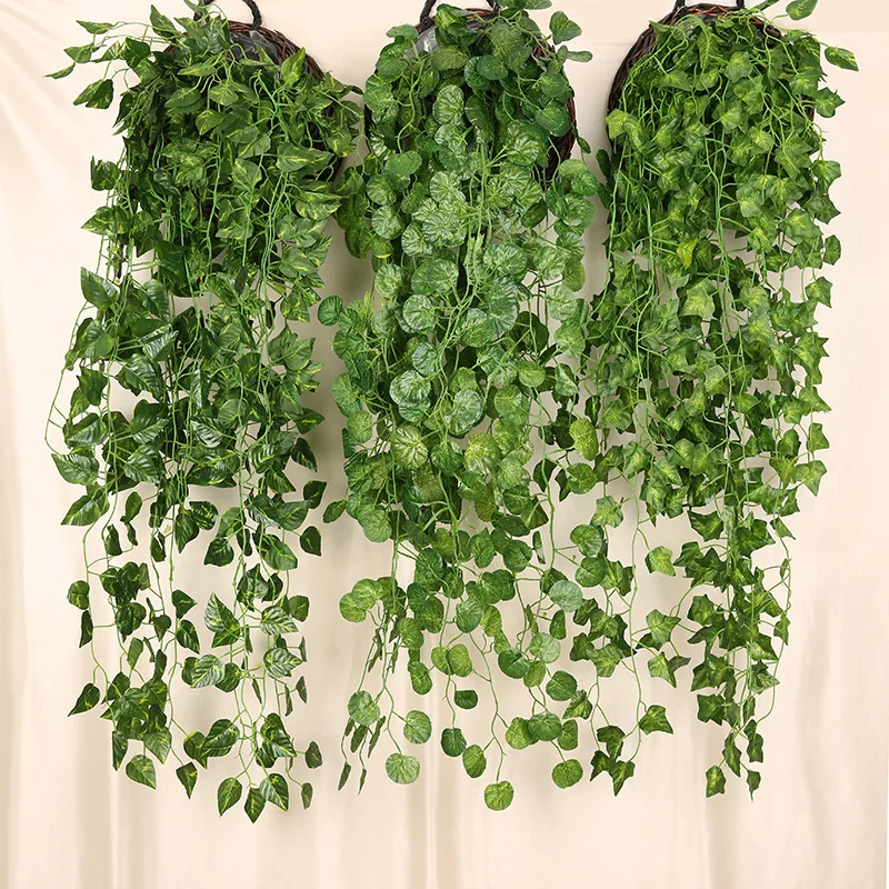 90cm artificial verde rabanete - Artificial Hanging Plants avaliação e preço