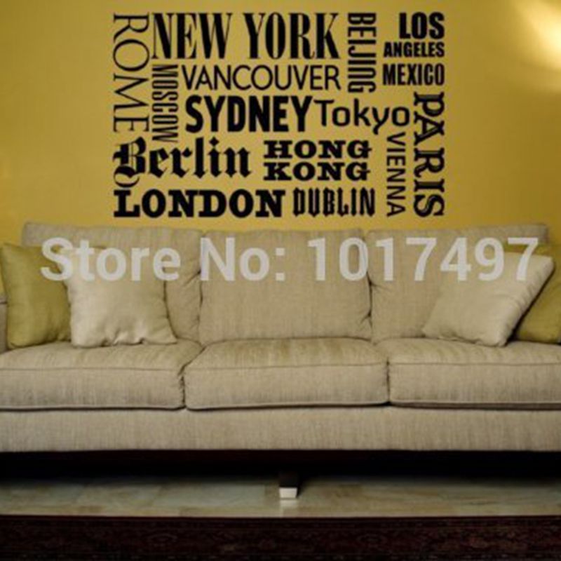 Nova york londres paris citaçã - Home Decor New York avaliação e preço