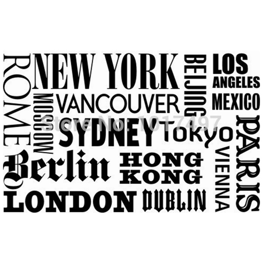 Nova york londres paris citaçã - Home Decor New York avaliação e preço