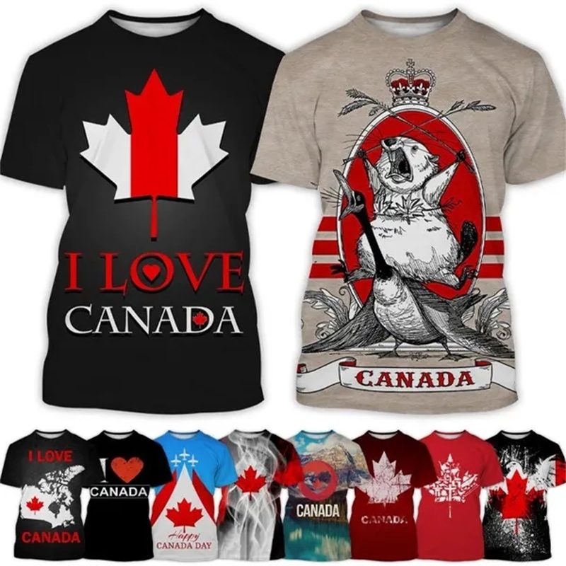 Eu amo o Canadá camiseta gráfi - Home Decor Canada avaliação e preço