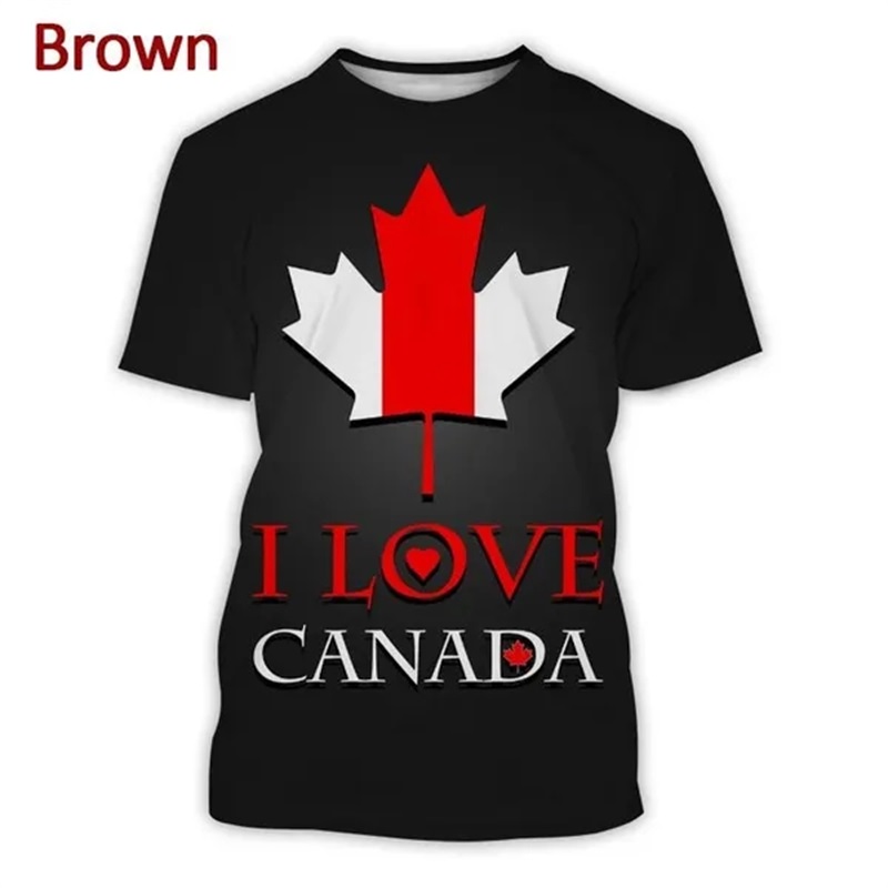 Eu amo o Canadá camiseta gráfi - Home Decor Canada avaliação e preço