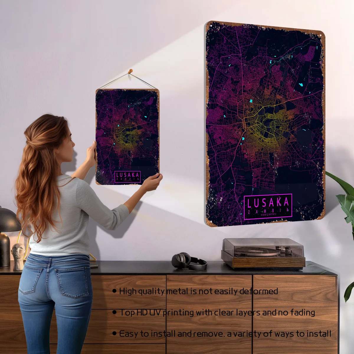 Mapa da Cidade de Lusaka, Zâmb - Home Decor Zambia avaliação e preço