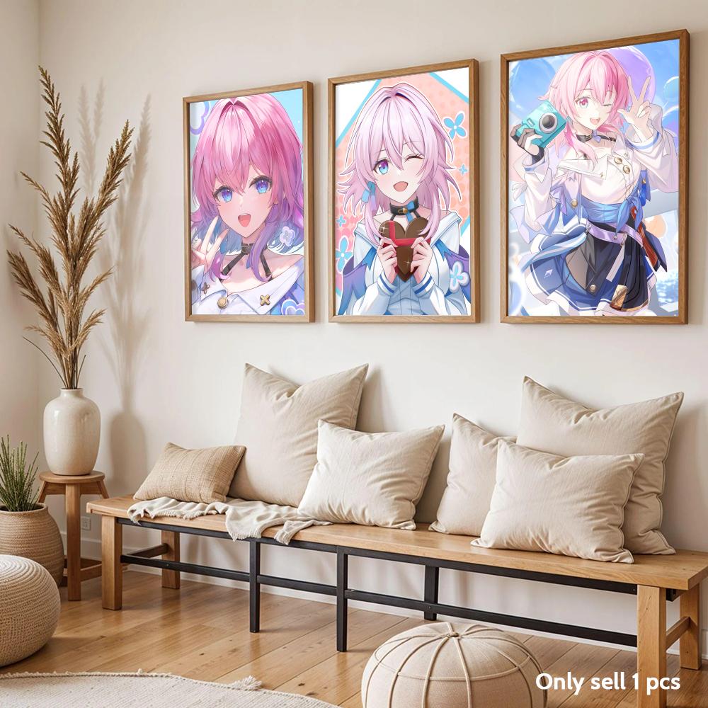 Pôster Honkai de 7 de março, d - Home Decor Living Room Ideas avaliação e preço