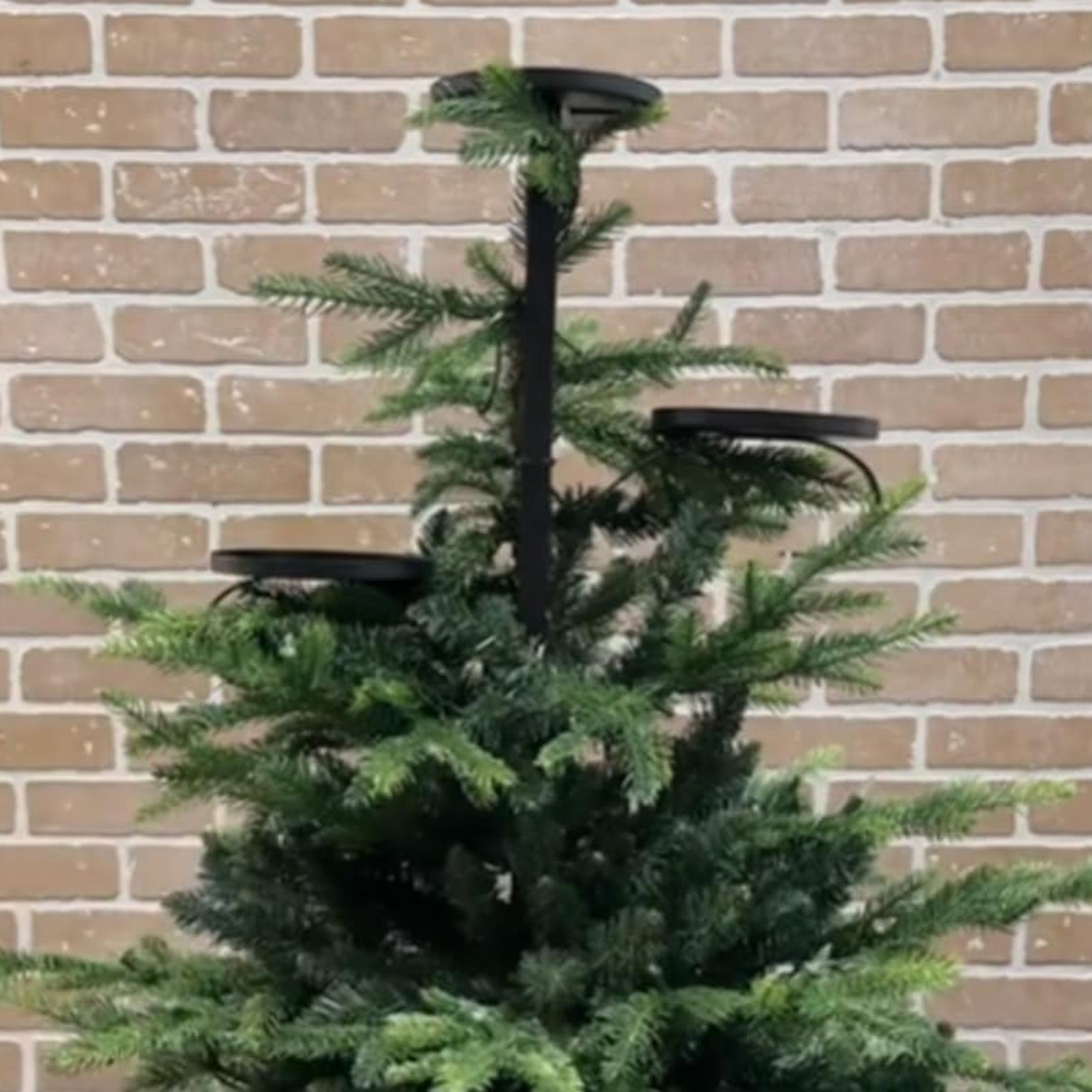 Metal preto triplo árvore topp - Home Decor Xmas Tree avaliação e preço