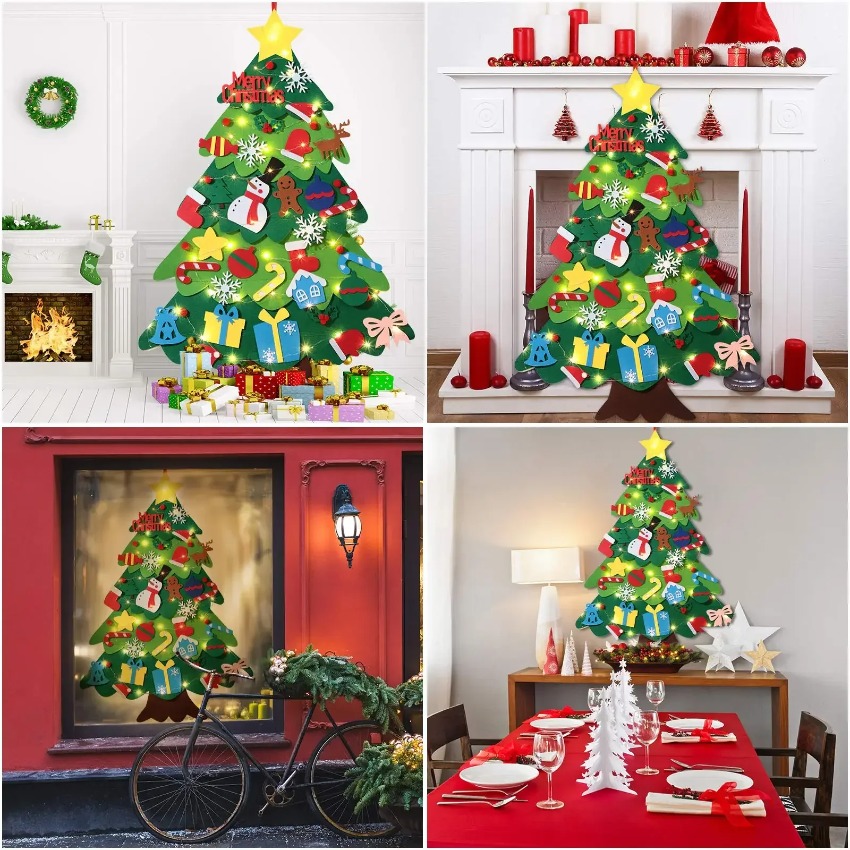 Árvore de Natal de Feltro DIY  - Home Decor Xmas Tree avaliação e preço