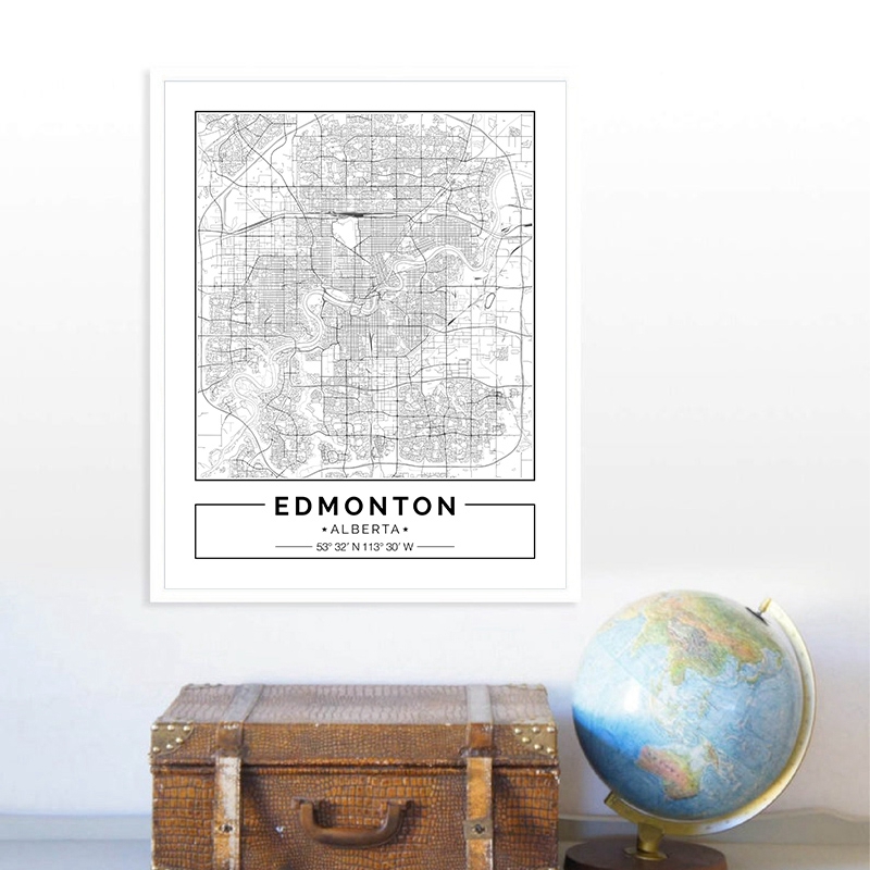Edmonton alberta mapa preto br - Home Decor Canada avaliação e preço