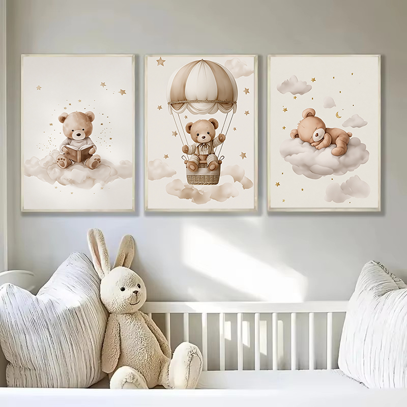 3 pçs/set boêmio urso de pelúc - Home Decor Wall Pictures avaliação e preço